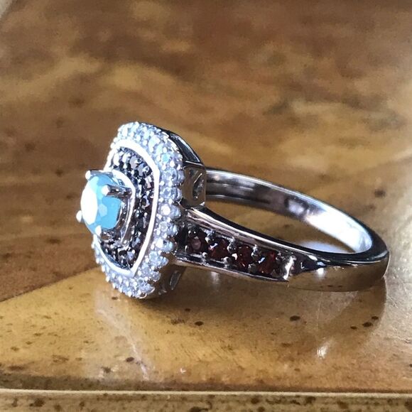 Natural Grandidierite Sterling Silver Ring Size 5 - Picture 2 of 9